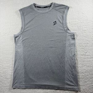 Peloton Seamless Sleeveless Athletic Muscle Tank in Light Gray - US Men’s XL